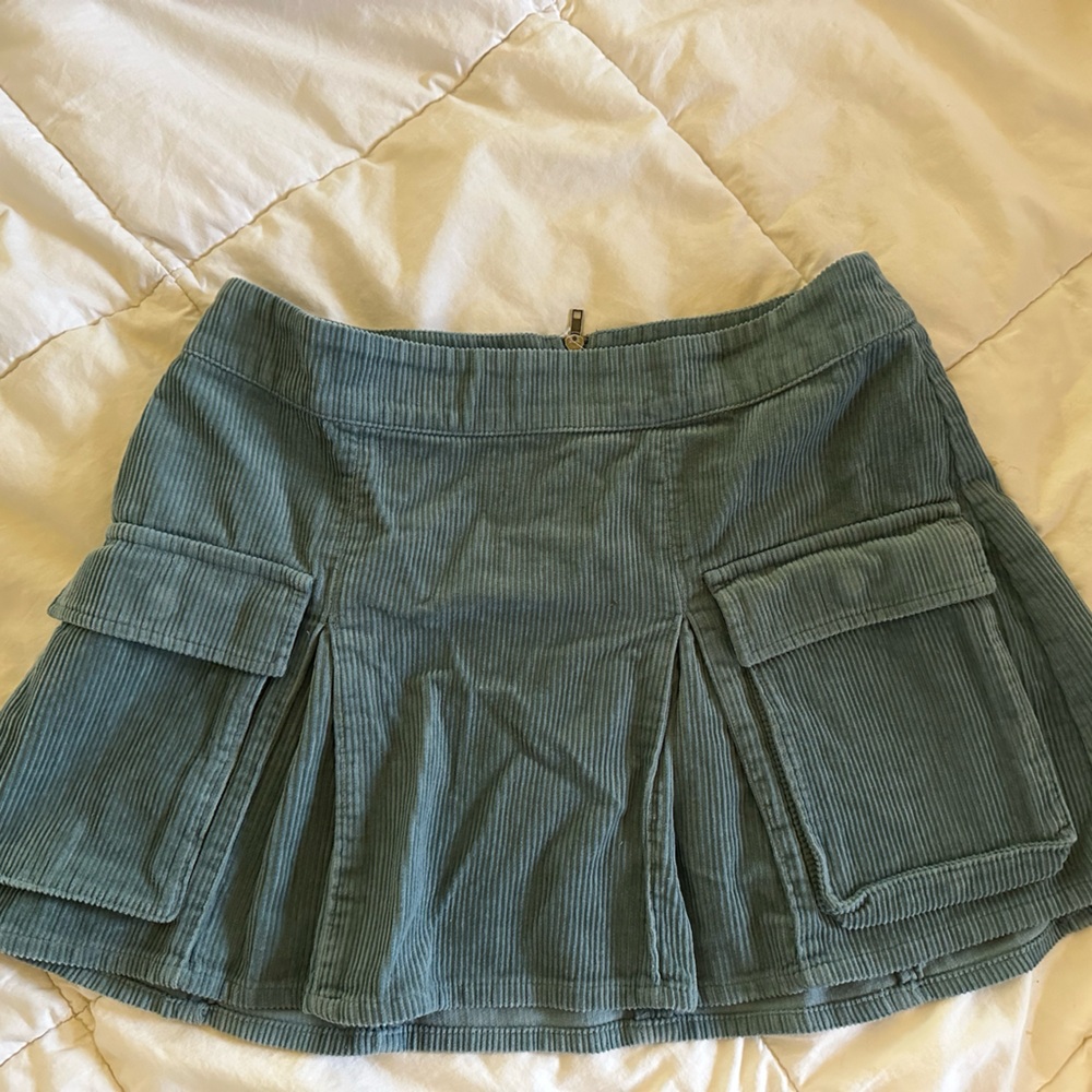 Wild Fable Teal Corduroy Mini Skirt